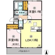 グラシューヴェルジェ B棟の間取り画像