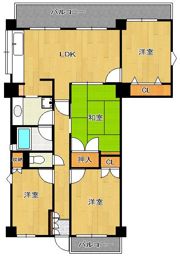 イマージュグランシュクセ到津 502号室の間取り画像