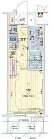 プレサンスOSAKA DOMECITYビーツの間取り画像