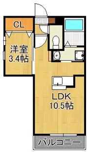 Cherim戸畑IIIの間取り画像
