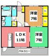 コートプレイス龍田Ⅱの間取り画像