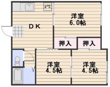 ハイツ今在家B棟の間取り画像