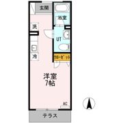 メロンハウス鶴羽田の間取り画像