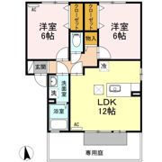 セジュール六条 A棟の間取り画像