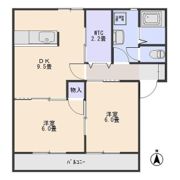 ウエストコートつかさⅡの間取り画像