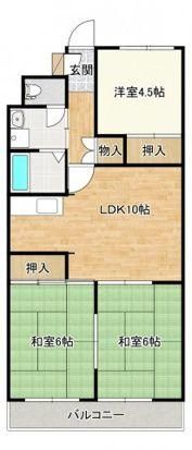 コスモ川内の間取り画像