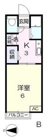 コーポ下伊福2の間取り画像