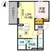 Noble villa鹿手袋 Aの間取り画像