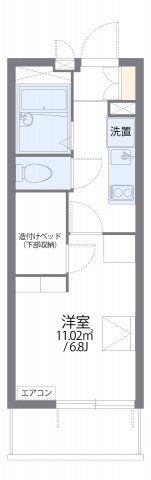 レオパレス遊眠舎の間取り画像