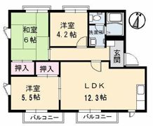 フレグランス阿賀南 C棟の間取り画像