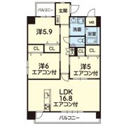 ピュアⅢ大津の間取り画像