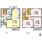 領家貸家 Aの間取り画像