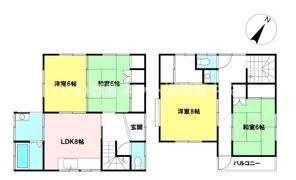 汐入3貸家の間取り画像