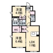 ライン・ドゥ・シエル西大寺中野の間取り画像