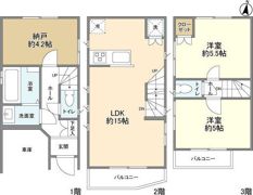 北烏山3丁目貸家の間取り画像