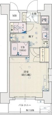 ジュネーゼグラン東梅田の間取り画像