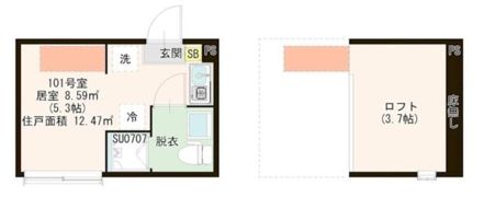 ハレテラス平和台の間取り画像