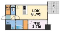 S-RESIDENCE阿波座chiaroの間取り画像