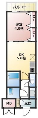 プレジオ江坂SOUTHの間取り画像