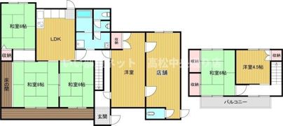 中府町岩井借家の間取り画像