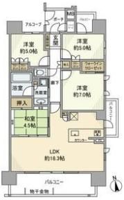 プレサンスグラン川名の間取り画像