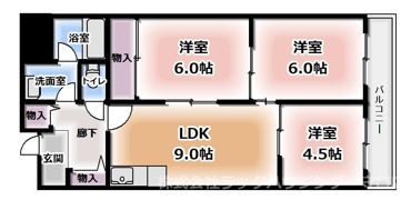 守口第3三友マンションの間取り画像