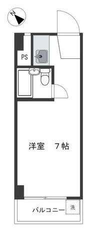 片桐ハイツの間取り画像