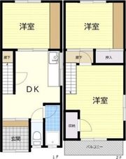 刀根山6丁目貸家の間取り画像