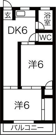 鹿子ハイツの間取り画像