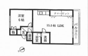 中尾マンションの間取り画像
