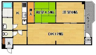 チサンマンション第1江坂 1の間取り画像