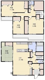 朝霞仲町戸建の間取り画像