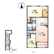 仮）相模原市南区アパート新築工事の間取り画像