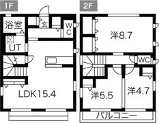 江田町貸住宅の間取り画像