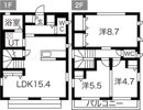 江田町貸住宅の間取り画像