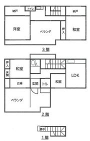 山﨑マンション 北棟の間取り画像