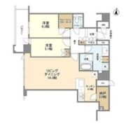 ブランズタワー梅田Northの間取り画像