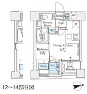 レジデンス文京春日の間取り画像