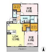 エステート古川北 A棟の間取り画像