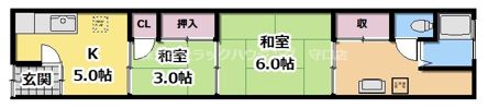 高殿4丁目貸家の間取り画像