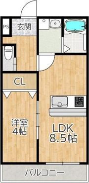 ウイズ交野の間取り画像