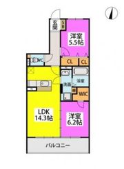カーサ宮ノ前Ⅴの間取り画像