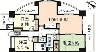 シーブリーズ東原壱番館の間取り画像