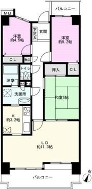 蕨スカイマンションの間取り画像