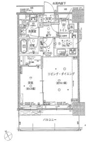 パークタワー西新宿エムズポートの間取り画像