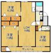 フェルト130A棟の間取り画像