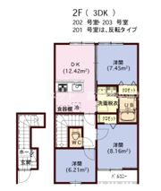 ホワイトリバーハイツDの間取り画像