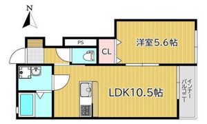 cocoru庭瀬の間取り画像