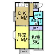 コーポαの間取り画像