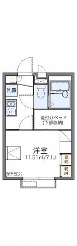 レオパレスOMOTEⅢの間取り画像